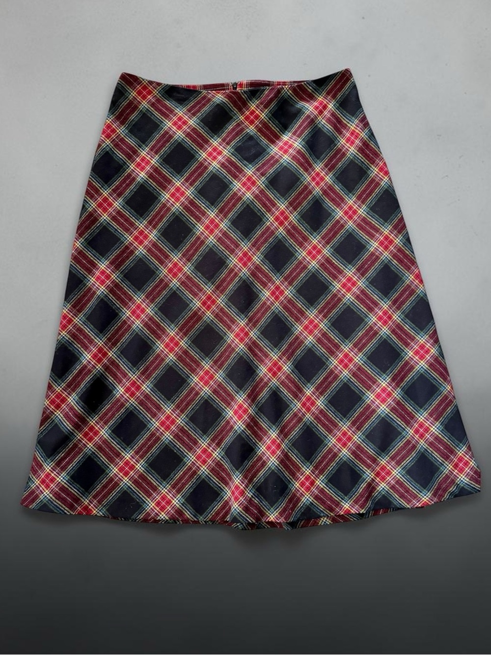 Jessica London Red Plaid Tartan Wool Blend Maxi Skirt Sz 18 Holiday Christmas